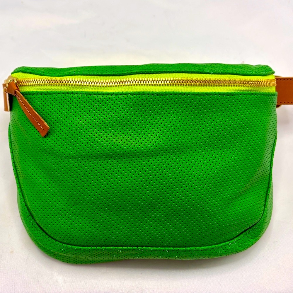 Clare V. Green Perforated Belt Bag Classic Fanny Pack NWT